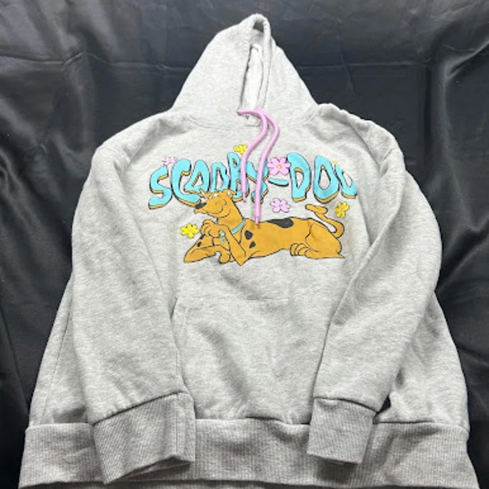 Scooby-Doo Mystery Machine Graphic Hoodie Grey Pink Drawstring Small LH12481HD